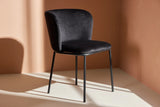 Edina Esszimmerstuhl Schwarz / Schwarz Samt von Venture Home – Produktbild 3