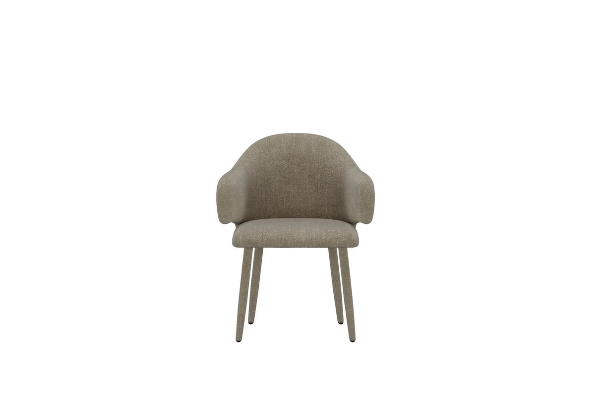 Essstuhl Evelin aus beigem Samt von Venture Home – Bild 5