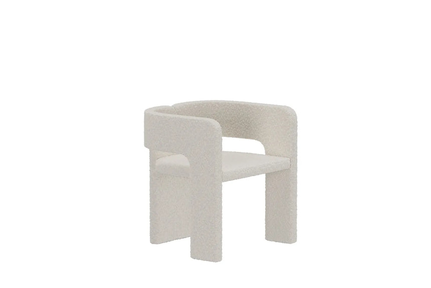 Essstuhl Kristin aus weißem Bouclé von Venture Home – Bild 7