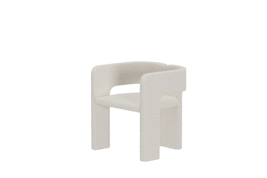 Essstuhl Kristin aus weißem Bouclé von Venture Home – Bild 8