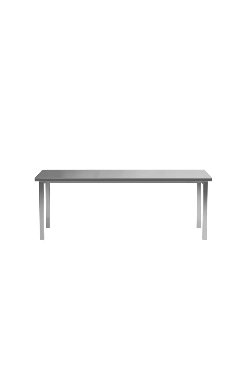 Esstisch Cilo aus Edelstahl silberfarbend, 95x210x75 cm von Venture Home – Bild 1