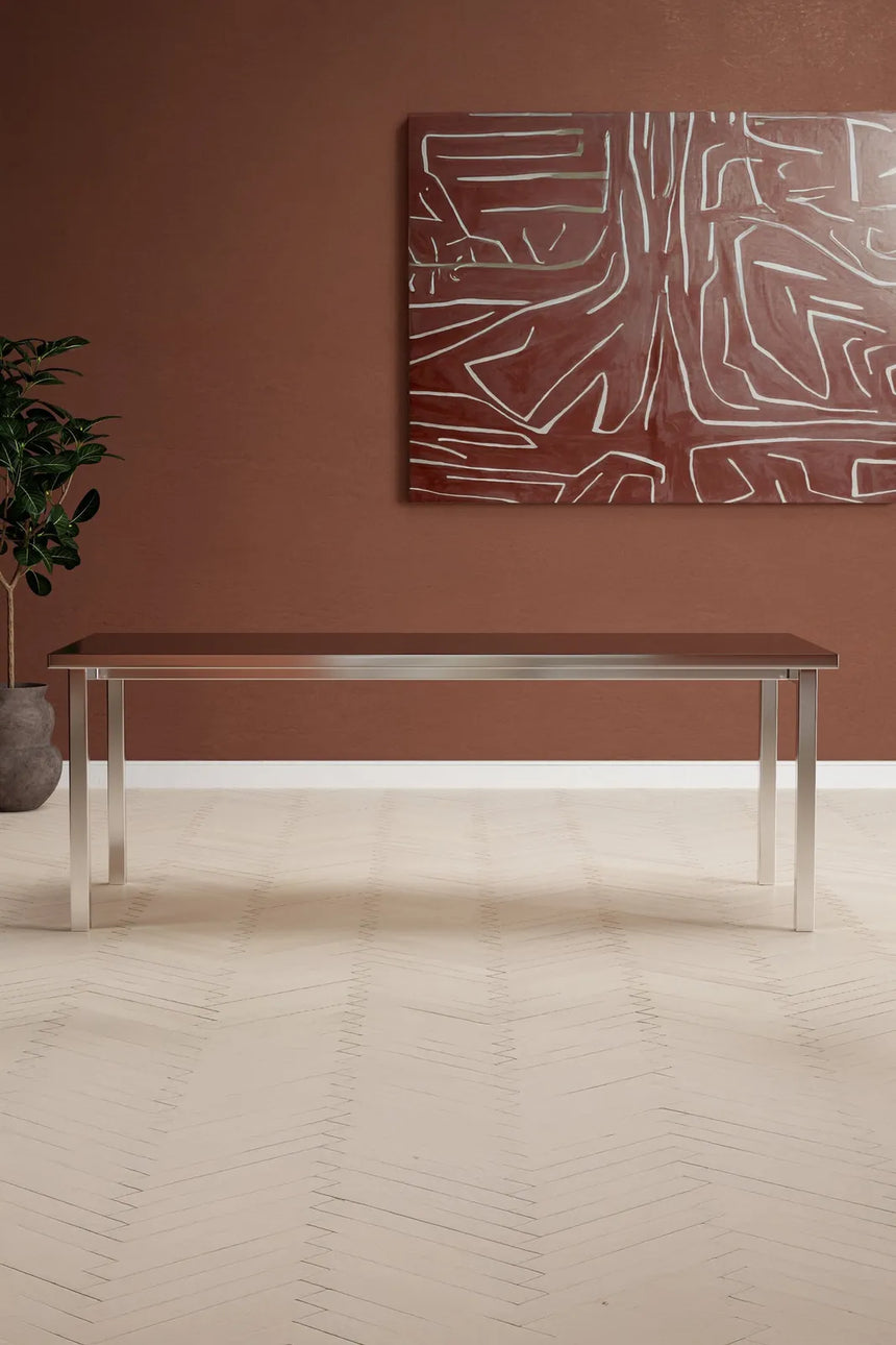 Esstisch Cilo aus Edelstahl silberfarbend, 95x210x75 cm von Venture Home – Bild 4