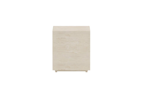 Garten Beistelltisch Lissabon aus Aluminium und Polypropylen in Beige, 40×40×45 cm von Venture Home – Bild 4