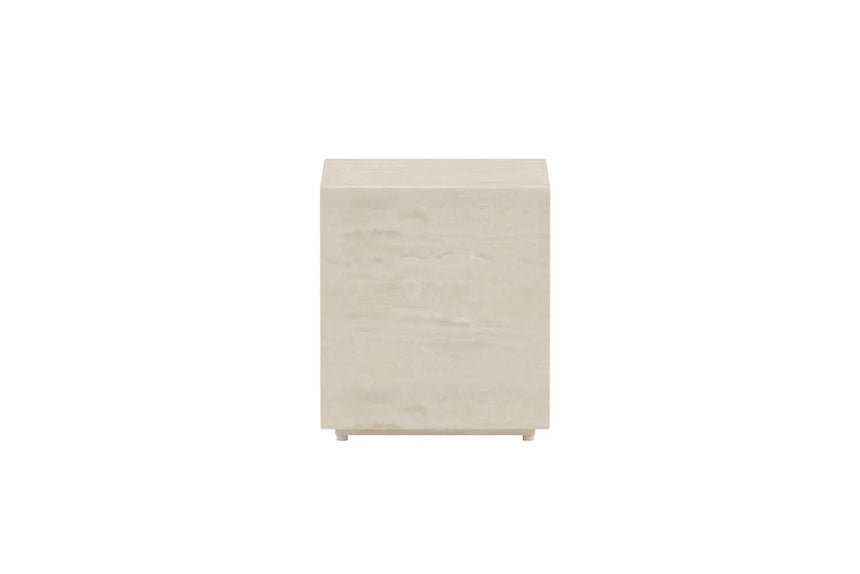 Garten Beistelltisch Lissabon aus Aluminium und Polypropylen in Beige, 40×40×45 cm von Venture Home – Bild 4