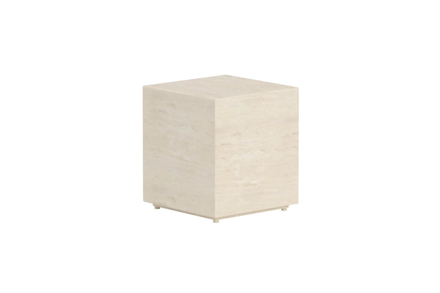 Garten Beistelltisch Lissabon aus Aluminium und Polypropylen in Beige, 40×40×45 cm von Venture Home – Bild 5