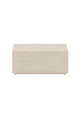 Garten Beistelltisch Lissabon aus Aluminium und Polypropylen in Beige, 80×80×35 cm von Venture Home – Bild 1