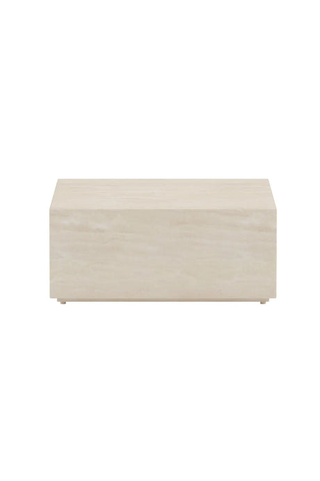 Garten Beistelltisch Lissabon aus Aluminium und Polypropylen in Beige, 80×80×35 cm von Venture Home – Bild 1