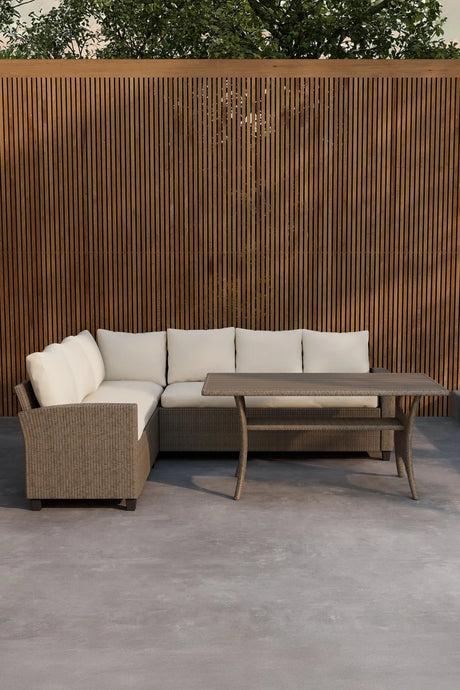 Garten Ecksofa-Set Brentwood aus Wicker und Aintwood in Beige von Venture Home – Bild 4