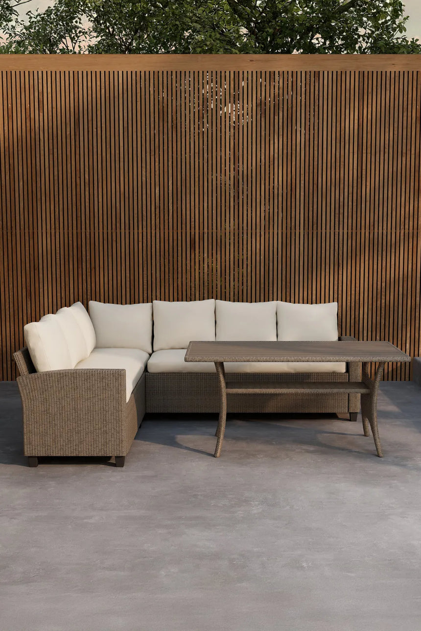 Garten Ecksofa-Set Brentwood aus Wicker und Aintwood in Beige von Venture Home – Bild 4