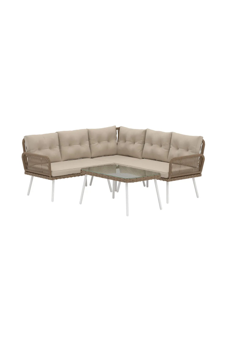 Garten Ecksofa-Set Ibiza aus Wicker in Nature, Beige von Venture Home – Bild 3