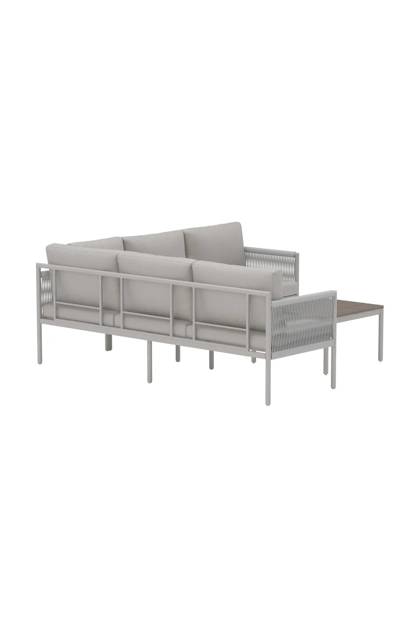 Garten Ecksofa-Set Kos aus Polyester und Aluminium mit Polywood Tischplatte von Venture Home – Bild 2