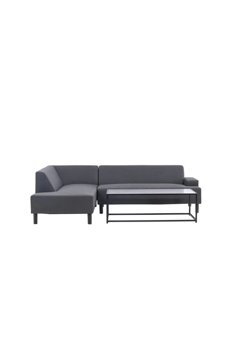 Garten Ecksofa-Set Mecka aus Acryl und Aluminium in Dunkelgrau von Venture Home – Bild 1