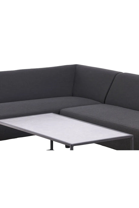 Garten Ecksofa-Set Mecka aus Acryl und Aluminium in Dunkelgrau von Venture Home – Bild 13