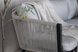 Garten Ecksofa-Set Virya aus Aluminium, Seil in Schwarz/Grau, inkl. Kissen von Venture Home – Bild 10