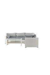 Garten Lounge-Set Amazon aus Geflecht und Glas in Weiss/Grau von Venture Home – Bild 1