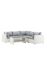 Garten Lounge-Set Amazon aus Geflecht und Glas in Weiss/Grau von Venture Home – Bild 12