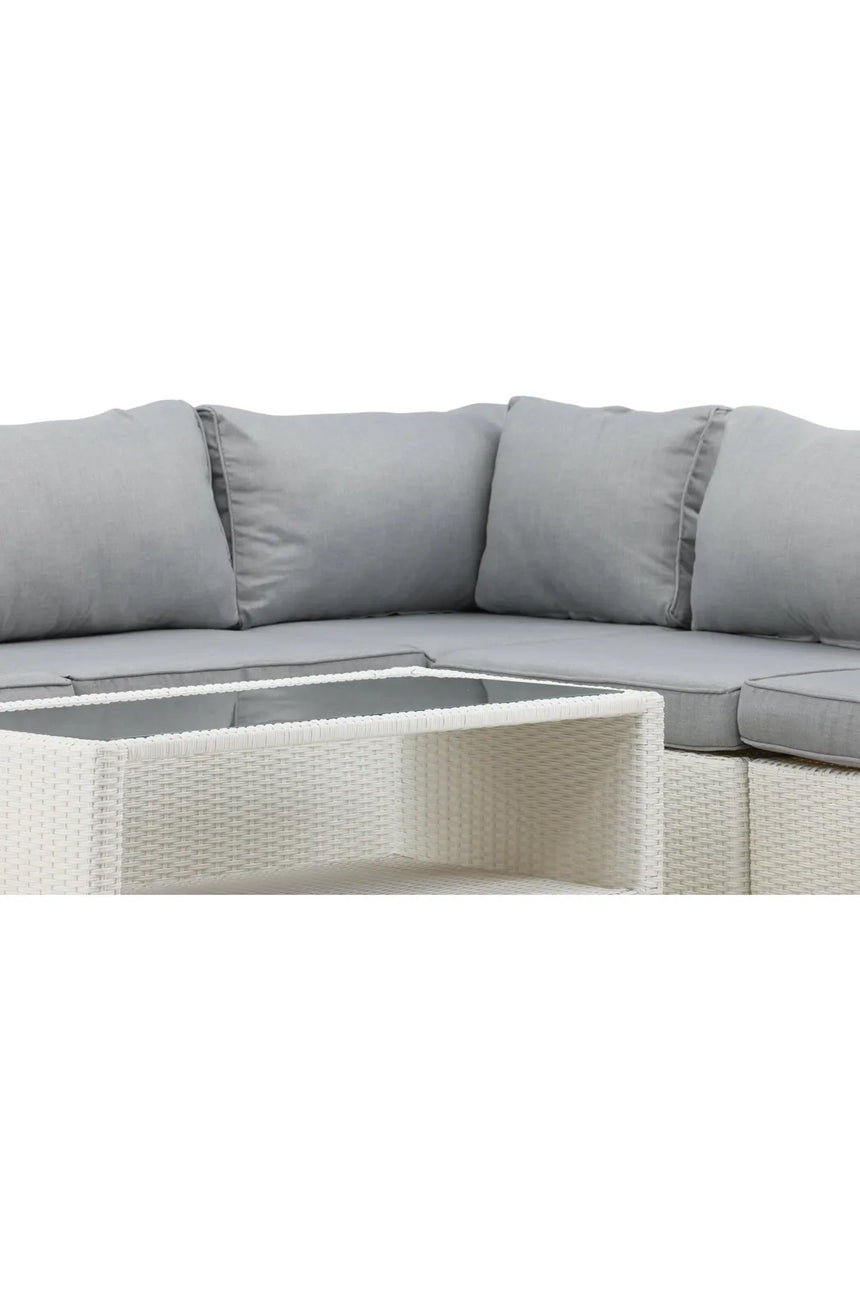 Garten Lounge-Set Amazon aus Geflecht und Glas in Weiss/Grau von Venture Home – Bild 13