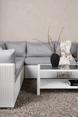 Garten Lounge-Set Amazon aus Geflecht und Glas in Weiss/Grau von Venture Home – Bild 14