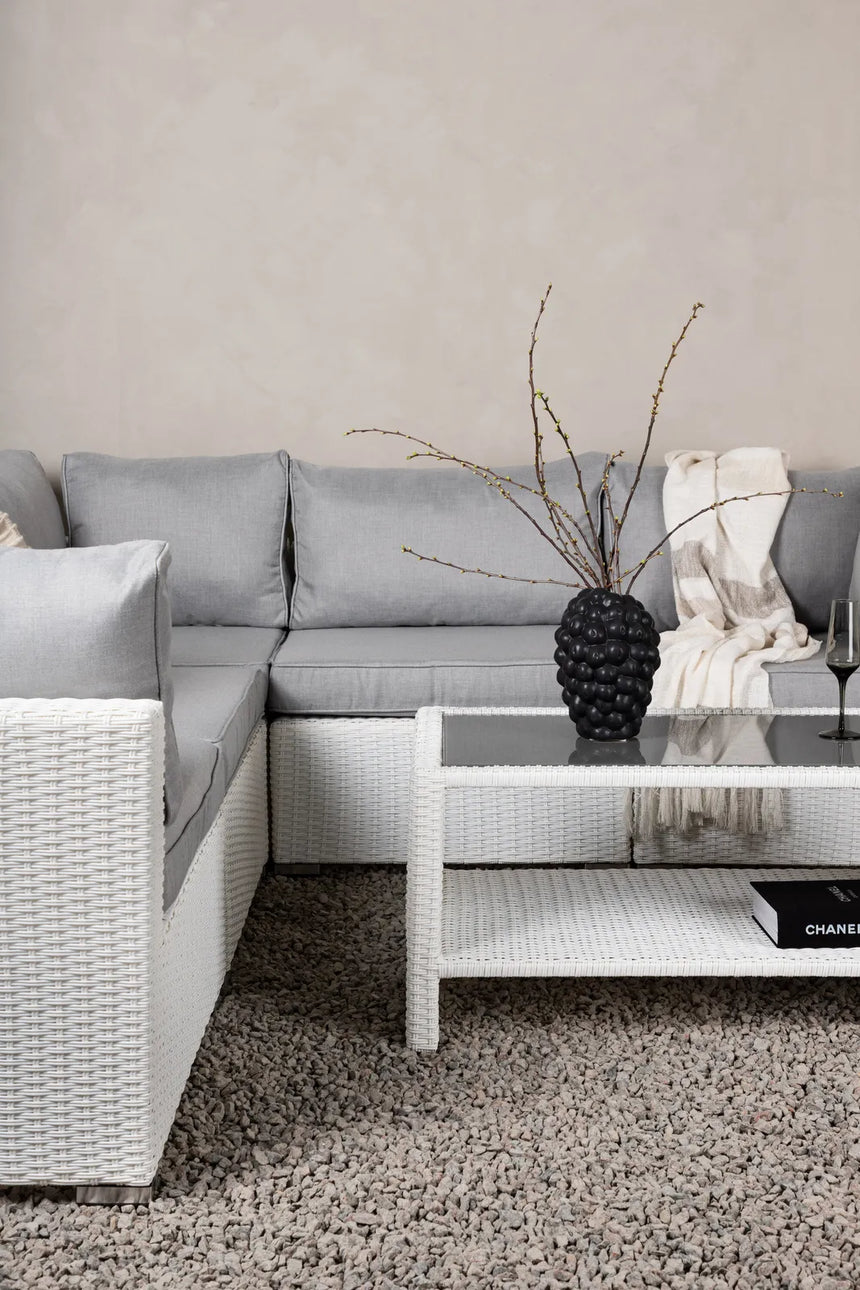 Garten Lounge-Set Amazon aus Geflecht und Glas in Weiss/Grau von Venture Home – Bild 14
