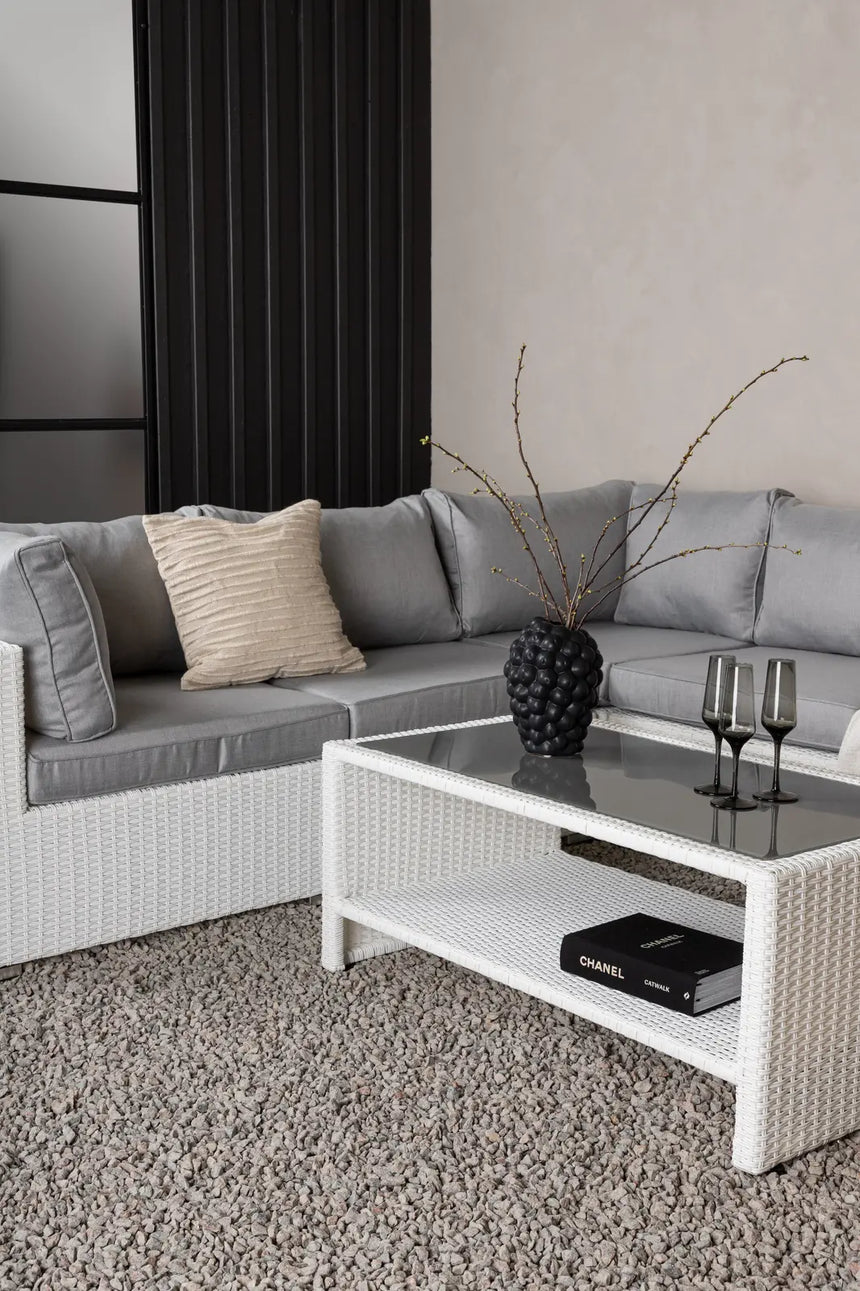 Garten Lounge-Set Amazon aus Geflecht und Glas in Weiss/Grau von Venture Home – Bild 16