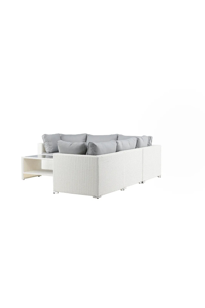 Garten Lounge-Set Amazon aus Geflecht und Glas in Weiss/Grau von Venture Home – Bild 2