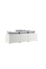Garten Lounge-Set Amazon aus Geflecht und Glas in Weiss/Grau von Venture Home – Bild 3