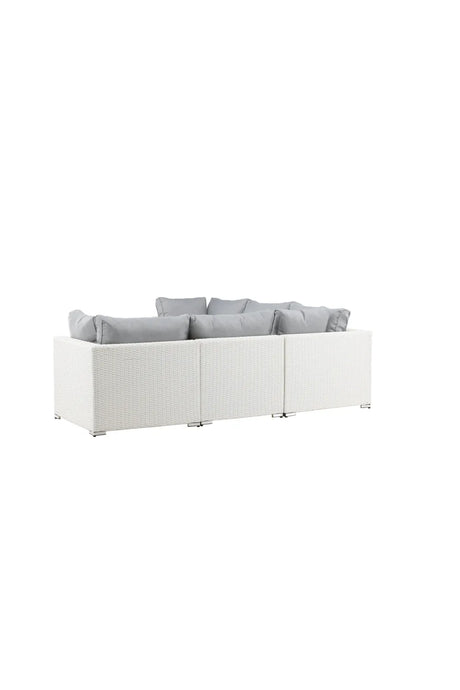 Garten Lounge-Set Amazon aus Geflecht und Glas in Weiss/Grau von Venture Home – Bild 3