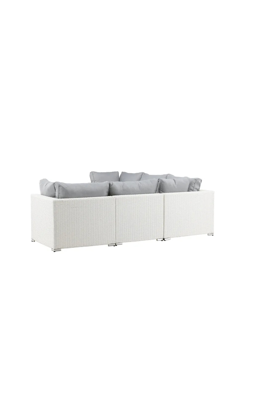 Garten Lounge-Set Amazon aus Geflecht und Glas in Weiss/Grau von Venture Home – Bild 3