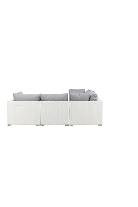 Garten Lounge-Set Amazon aus Geflecht und Glas in Weiss/Grau von Venture Home – Bild 4
