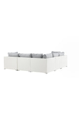 Garten Lounge-Set Amazon aus Geflecht und Glas in Weiss/Grau von Venture Home – Bild 5