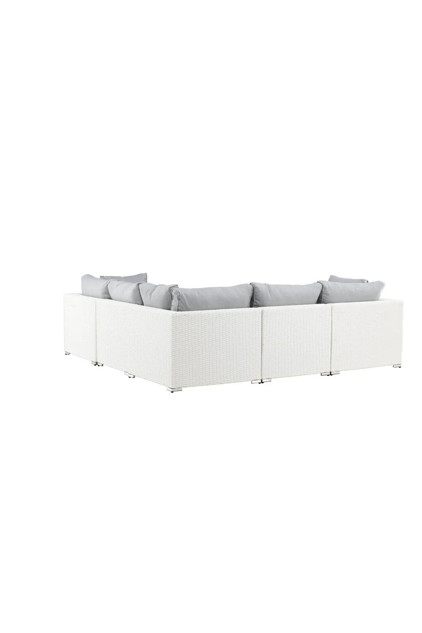 Garten Lounge-Set Amazon aus Geflecht und Glas in Weiss/Grau von Venture Home – Bild 6