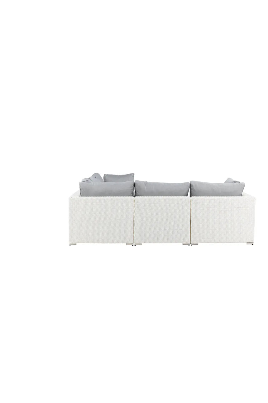 Garten Lounge-Set Amazon aus Geflecht und Glas in Weiss/Grau von Venture Home – Bild 7