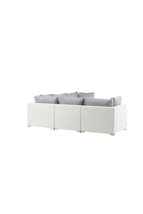 Garten Lounge-Set Amazon aus Geflecht und Glas in Weiss/Grau von Venture Home – Bild 8