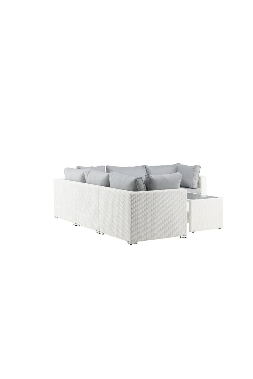 Garten Lounge-Set Amazon aus Geflecht und Glas in Weiss/Grau von Venture Home – Bild 9