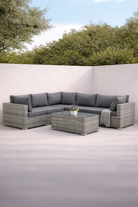 Garten Lounge-Set Amazon aus Wicker und Aluminium in Grau von Venture Home – Bild 14