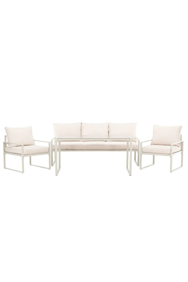 Garten Lounge-Set Catania aus Stahl in Beige von Venture Home – Bild 1