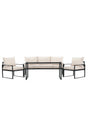Garten Lounge-Set Catania aus Stahl in Schwarz/Beige von Venture Home – Bild 1
