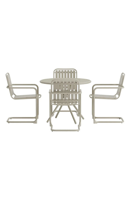 Garten Lounge-Set Chios aus Aluminium, Stahl und gehärtetem Glas in Beige von Venture Home – Bild 1