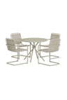 Garten Lounge-Set Chios aus Aluminium, Stahl und gehärtetem Glas in Beige von Venture Home – Bild 2