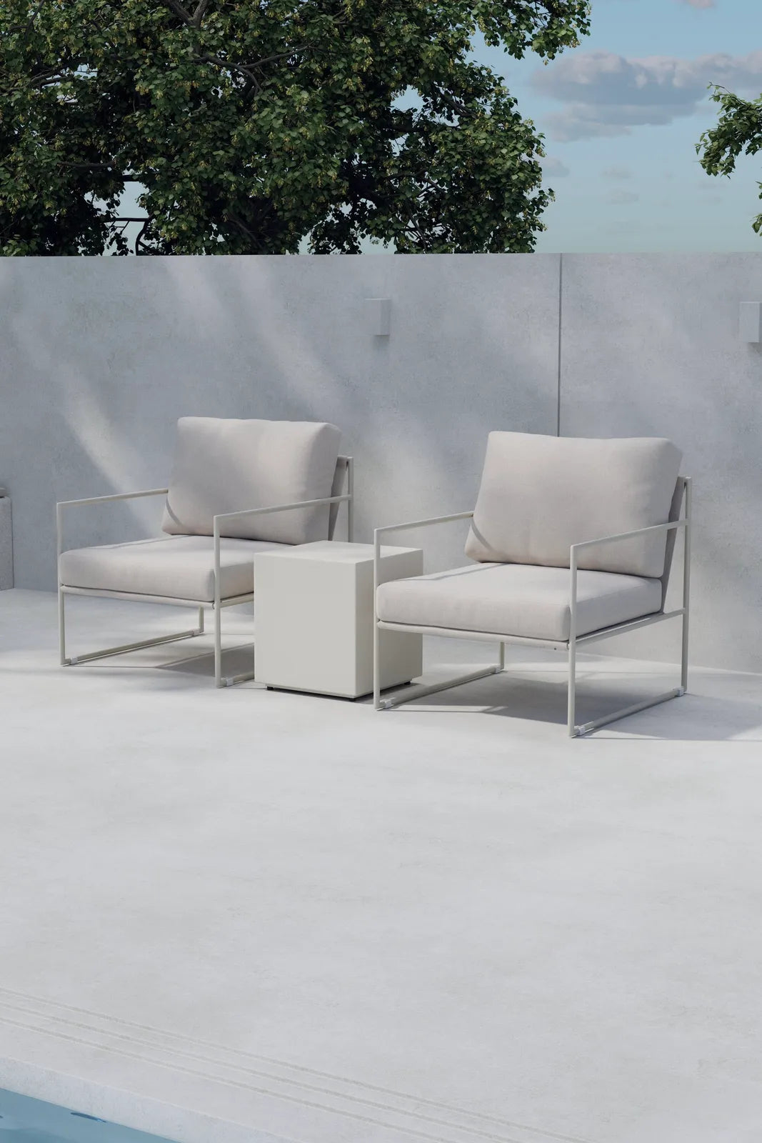 Garten Lounge-Set Lissabon aus Aluminium in Beige von Venture Home – Bild 4