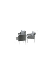 Garten Lounge-Set Spoga aus Aluminium, Polyester und Glas in Grau und Weiss von Venture Home – Bild 4