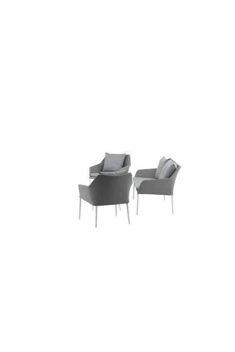 Garten Lounge-Set Spoga aus Aluminium, Polyester und Glas in Grau und Weiss von Venture Home – Bild 4