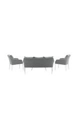 Garten Lounge-Set Spoga aus Aluminium, Polyester und Glas in Grau und Weiss von Venture Home – Bild 7