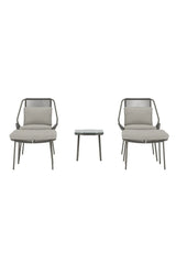 Garten Lounge-Set Zakynthos in Braun mit Glas- und Stahlteilen von Venture Home – Bild 1