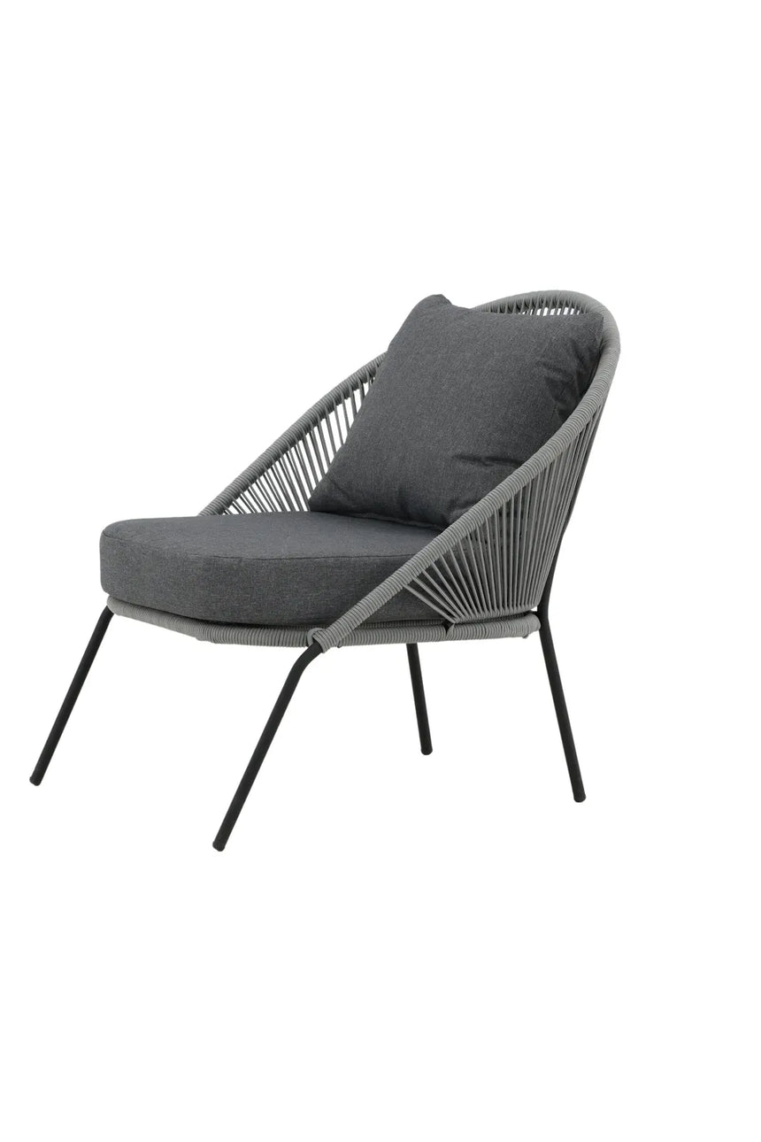 Garten Sessel Lindos aus Seil und Stahl, 2er-Set inkl. Kissen von Venture Home – Bild 3