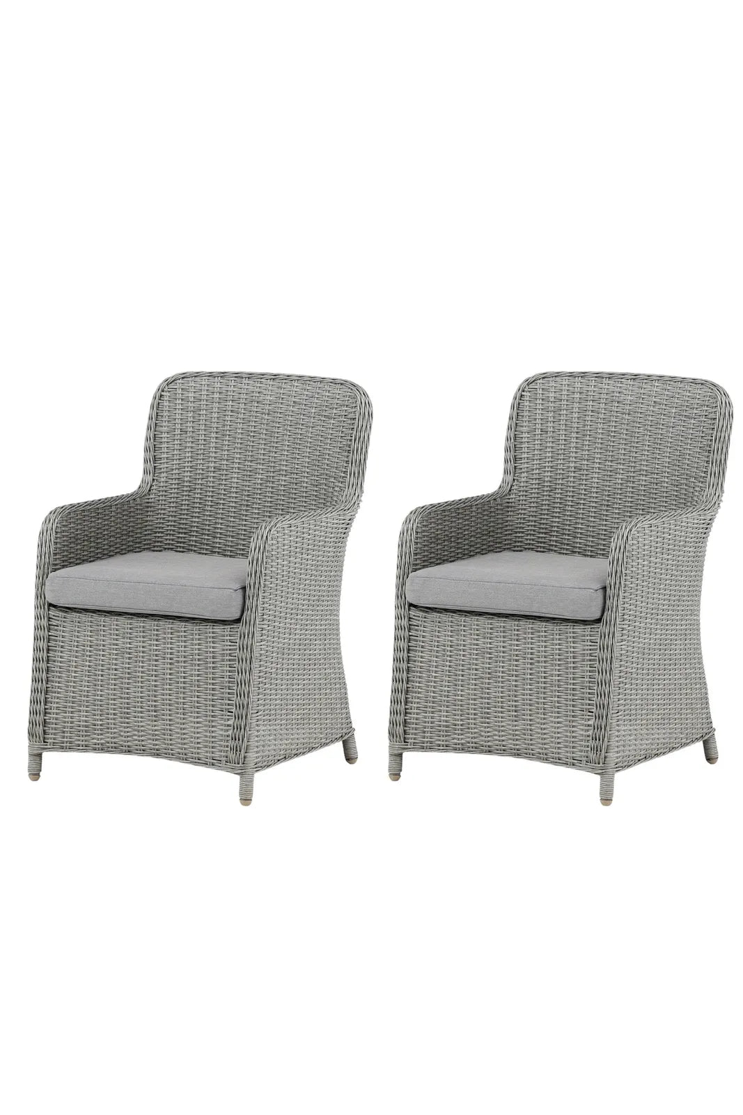 Garten Sessel Wembley aus Geflecht und Stahl in Grau von Venture Home – Bild 1