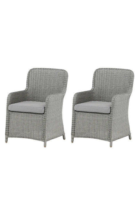 Garten Sessel Wembley aus Geflecht und Stahl in Grau von Venture Home – Bild 1