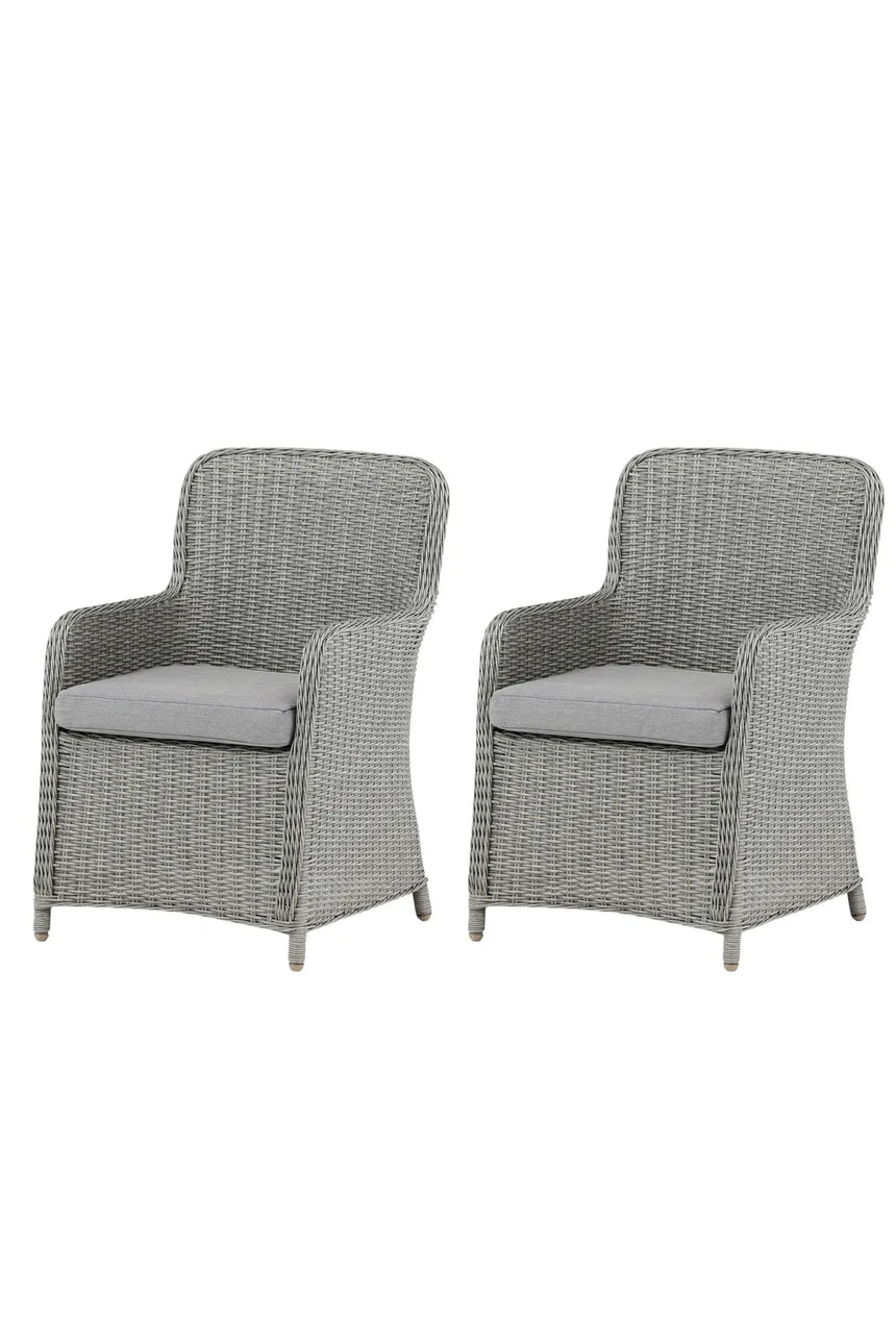 Garten Sessel Wembley aus Geflecht und Stahl in Grau von Venture Home – Bild 1