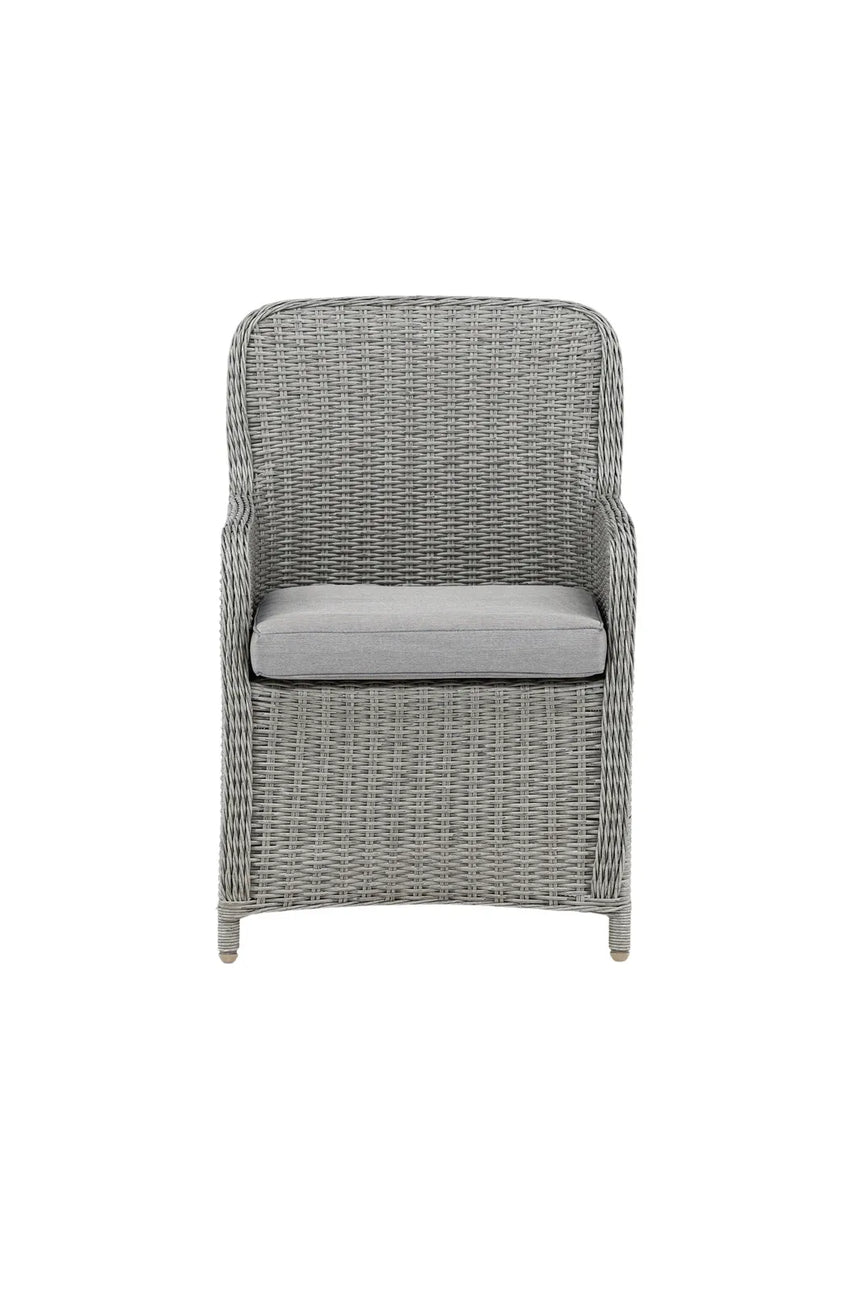 Garten Sessel Wembley aus Geflecht und Stahl in Grau von Venture Home – Bild 2