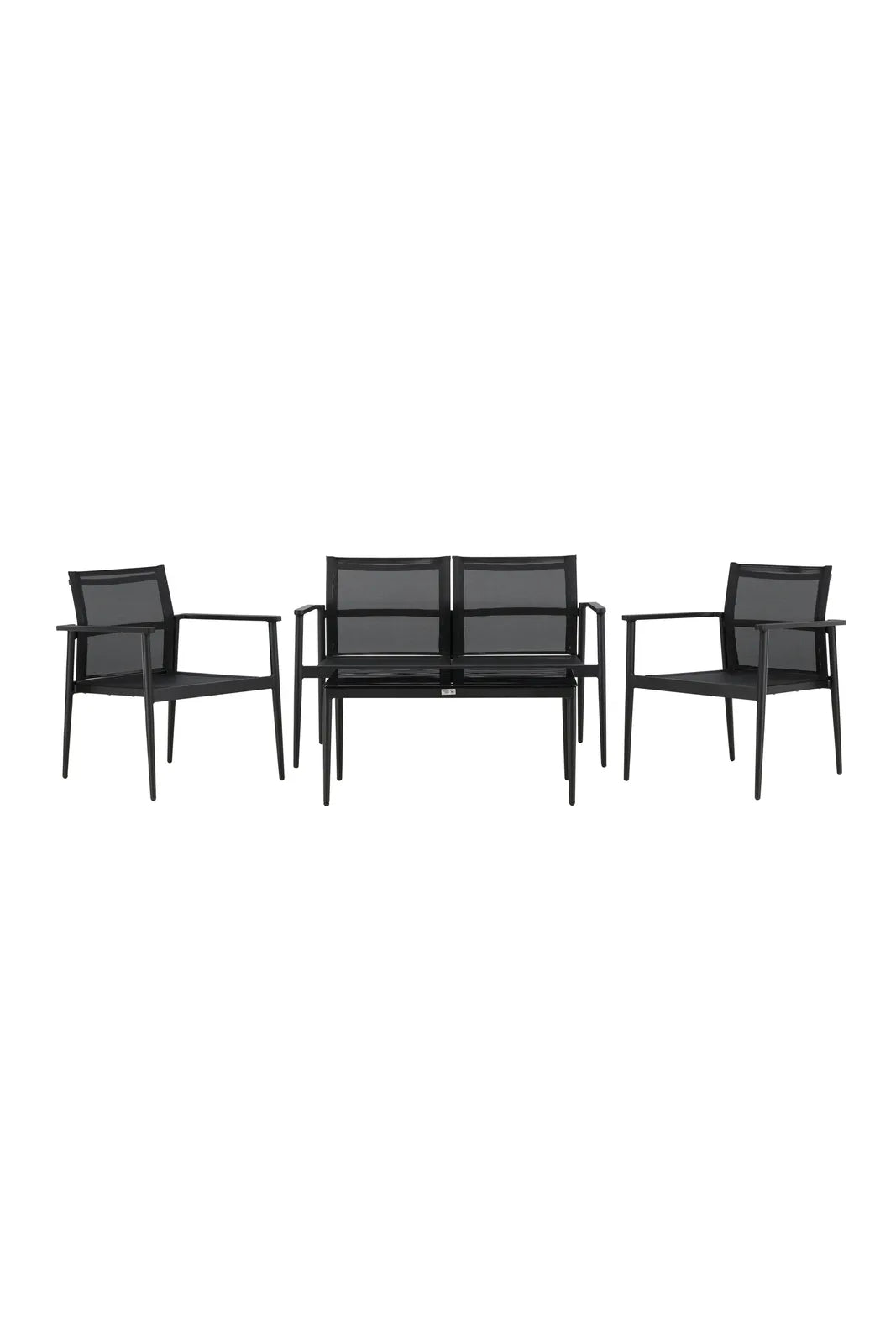 Garten Set Break aus Aluminium und Textilene in Schwarz von Venture Home – Bild 1